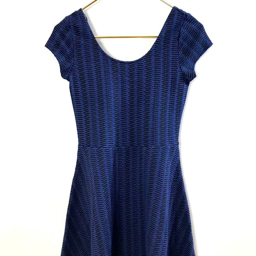 Aeropostale Swing Dress Blue and Black Mini NWT